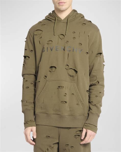 givenchy vintage logo hoodie|givenchy destroyed hoodie.